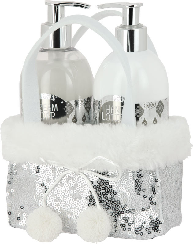 Vivian Gray Silver Christmas krémové mydlo 250 ml + krém na ruky 250 ml darčeková sada