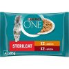 Purina One STERILCat kuracie a hovädzie v šťave 4 x 85 g