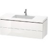 Duravit L-Cube - Skrinka s umývadlom, 50x120x48 cm, 2 zásuvky, biela vysoký lesk LC6929O2222