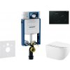 Geberit Kombifix - Set predstenovej inštalácie, klozetu Gaia a dosky softclose, tlačidlo Sigma01, čierna SANI15CA5117