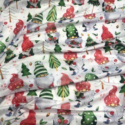 Vianočná bavlnená látka na meter, šírka 160 cm, na vianočné dekorácie
