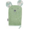 EKO Žinka bavlnená s uškami Bear Olive green 20x15 cm