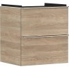 Hansgrohe Xelu Q skrinka 58x49.5x60.5 cm závesná kúpeľňová skrinka pod umývadlo dub-chrómová 54025000