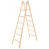 Rebrík Strend Pro, 7 priečkový, drevené štafle, 2,26 m, max. 150 kg