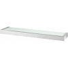 Kúpeľňová polička LINEA 46 cm, matná, nerezová oceľ/sklo, Zack