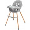 BABY MIX Jedálenská stolička Baby Mix Freja wooden Dark grey