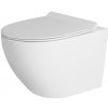 Gamma Mut, závesná WC misa 48x37 cm Rimless s pomaly padajúcim sedadlom, biela lesklá, GMA-MUT-203