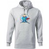 Ocko superman - dievča a dievča - Mikina pánska Cape s kapucňou - 2XL ( Svetlosivý melír )