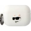 Karl Lagerfeld pouzdro Karl Lagerfeld KLAP2RUNCHH kryt Apple AirPods Pro 2 bílá/bílá silikonová hlava Choupette 3D