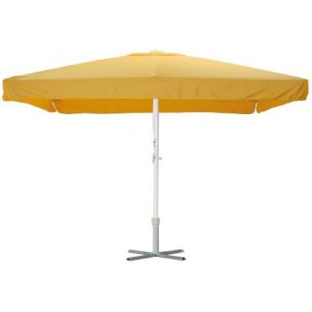 Ráj Deštníků Velký terasový čtvercový slnečník o rozměru 3 x 3 metry,  žlutý, včetně podstavce od 266,27 € - Heureka.sk