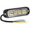 Stroboskopická záblesková lampa TL 4xLED 12V 24V 12W oranžová