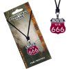 Šperky eshop - Čierno-červený náhrdelník na šnúrke, značka Route 666 S4.15