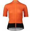 POC Cyklistický dres s krátkym rukávom - ESSENTIAL ROAD LADY - čierna/oranžová XL