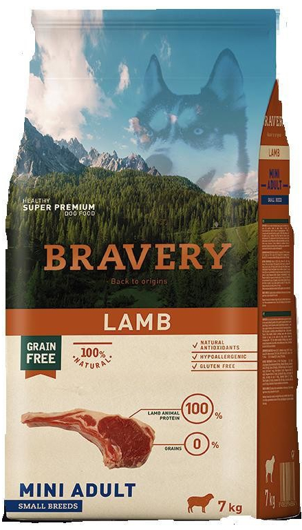 Bravery dog Adult mini Lamb 2 x 7 kg