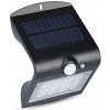 V-TAC LED SOLÁRNE SVIETIDLO S POHYBOVÝM SENZOROM 1,5W (220 lm), IP65, čierne