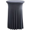 TENTino Elastický obrus SKIRTING na koktailový bistro stôl 60 cm VIAC FARIEB Farba obrusu: TMAVOŠEDÁ / ANTRACIT