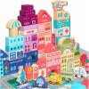 Drevené kocky Mesto Autá 115 + Vzdelávacie konštrukčné puzzle