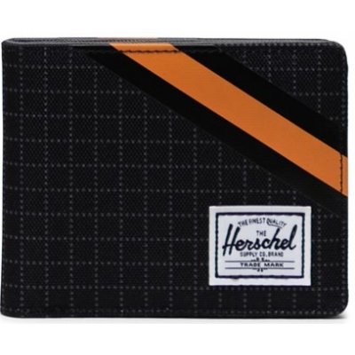  Herschel Charlie Wallet, Black Grid/Gargoyle/Sun