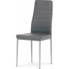 Autronic DCL-377 GREY Stolička jedálenská, šedá koženka, šedý kov