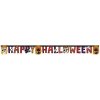 Party nápis papierový Happy Halloween - farebný 180 cm