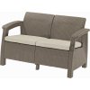 KETER CORFU LOVE SEAT Pohovka, 128 x 70 x 79cm, capuccino/béžová 17197359