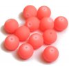 Pogumované sklenené korálky 10mm 1ks sv. korálová (otvor 1mm)