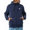 Pánska mikina Nike Sportswear Club Hoodie FZ tmavomodrá na zips bavlna XXL