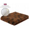 DRYBED Premium Vet Bed Small Paws hnedý + čierne labky 100 x 75 cm