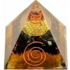 Nefertitis Orgonit pyramída Kvetina života s granátom a krištáľom NF43183 - 5 x 5 x 5,5 cm