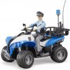 Bruder BWORLD modrá čtyřkolka policie s figurkou