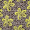 Strima French Terry Neon Print - leopard neon flower, karamelová