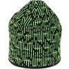 Zimná pletená čiapka Finmark, WINTER HAT čierna,svetlo zelená, UNI
