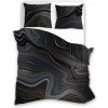 Faro Bavlnené saténové obliečky Nobile 005 220x200 cm + 2x 70x80 cm čierne/zlaté