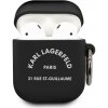 Silikónové puzdro Karl Lagerfeld Rue St Guillaume pre Airpods 1/2 Black