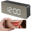 VERK GROUP Budík teplomer zrkadlo led alarm dátum 4v1