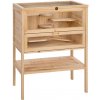tectake 403246 drevená klietka pre škrečka 60 x 40 x 81 cm - hnedá