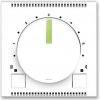 ABB 3292M-A10101 42 Univerzálny izbový podlahový termostat Neo white ice green