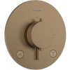 Hansgrohe Ecostat Comfort S - Termostatická batéria pod omietku, na 2 spotrebiče, kefovaný bronz - 33715140