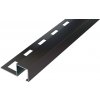 Acara ukončovacia lišta Q štvorcová matná čierna SP8 10mm 2,5m