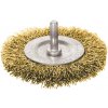 Extol Kartáč okružný so stopkou vlnitý, pomosadzený drôt 0,3mm, 75mm, stopka pr.6mm 17054
