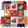 Penové puzzle Baby great Penové puzzle Zvieratá šedá-červená SX s okrajmi (8595146111557)