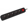 Lanberg PS1 5 zásuvky 3m vypínač černá PS1-05E-0300-BK