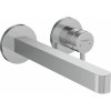 HANSGROHE Finoris 2-otvorová páková umývadlová batéria pod omietku, pre nástennú montáž, s rozetami, výtok 228 mm, chróm, 76050000