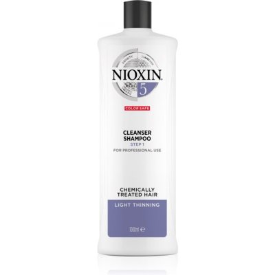 Nioxin System 5 Color Safe Cleanser Shampoo čistiaci šampón pre farbené rednúce vlasy 1000 ml