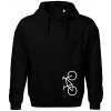 Bicykel na výšku - Oversized mikina pánska Moon - kratšia + širšia - S ( Čierna )