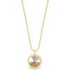 Náhrdelník strieborný pozlátený so Swarovski Elements Birthday Stone NBG1122SS29GS Gold Shadow - Máj