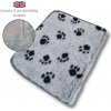 DRYBED Economy Vet Bed lemovaný šedý s čiernymi labkami 100 x 75 cm
