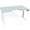 Pracovný stôl Motion Ergo, PO, 3S, 180x61-128x90 cm, sivá/biela - 1 kus - 1 KS - pamäťové - 60 mesiacov - elektrický polohovateľný - stôl - 90 cm - Hobis - Motion Ergo - 180 cm - 60,5 - 129,5 cm - siv