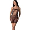 Passion - Bs096 Bodystocking Black One Size - Sieťované Erotické Šaty