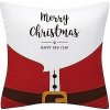 Tutumi Vianočná 3D obliečka na vankúš Veselé Vianoce 45x45 cm biela/červená
